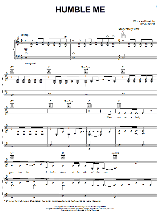 Norah Jones Humble Me sheet music notes and chords arranged for Piano, Vocal & Guitar Chords (Right-Hand Melody)