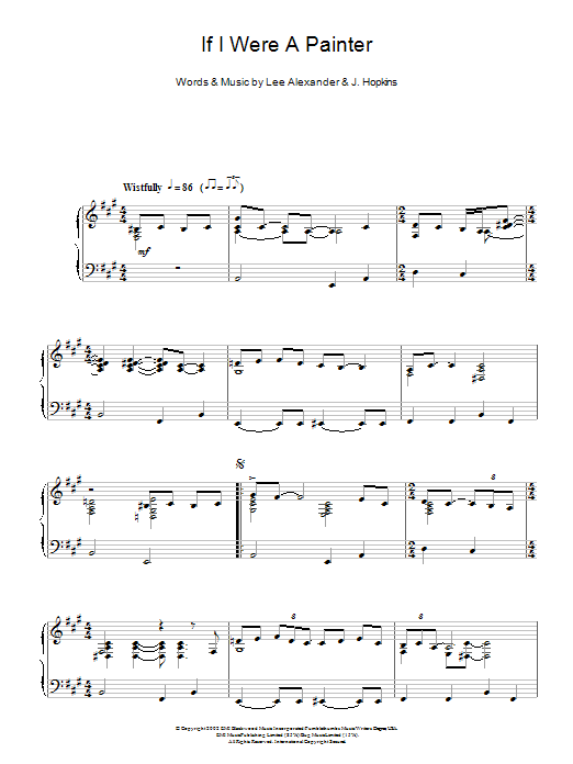 Norah Jones If I Were A Painter sheet music notes and chords arranged for Piano Solo