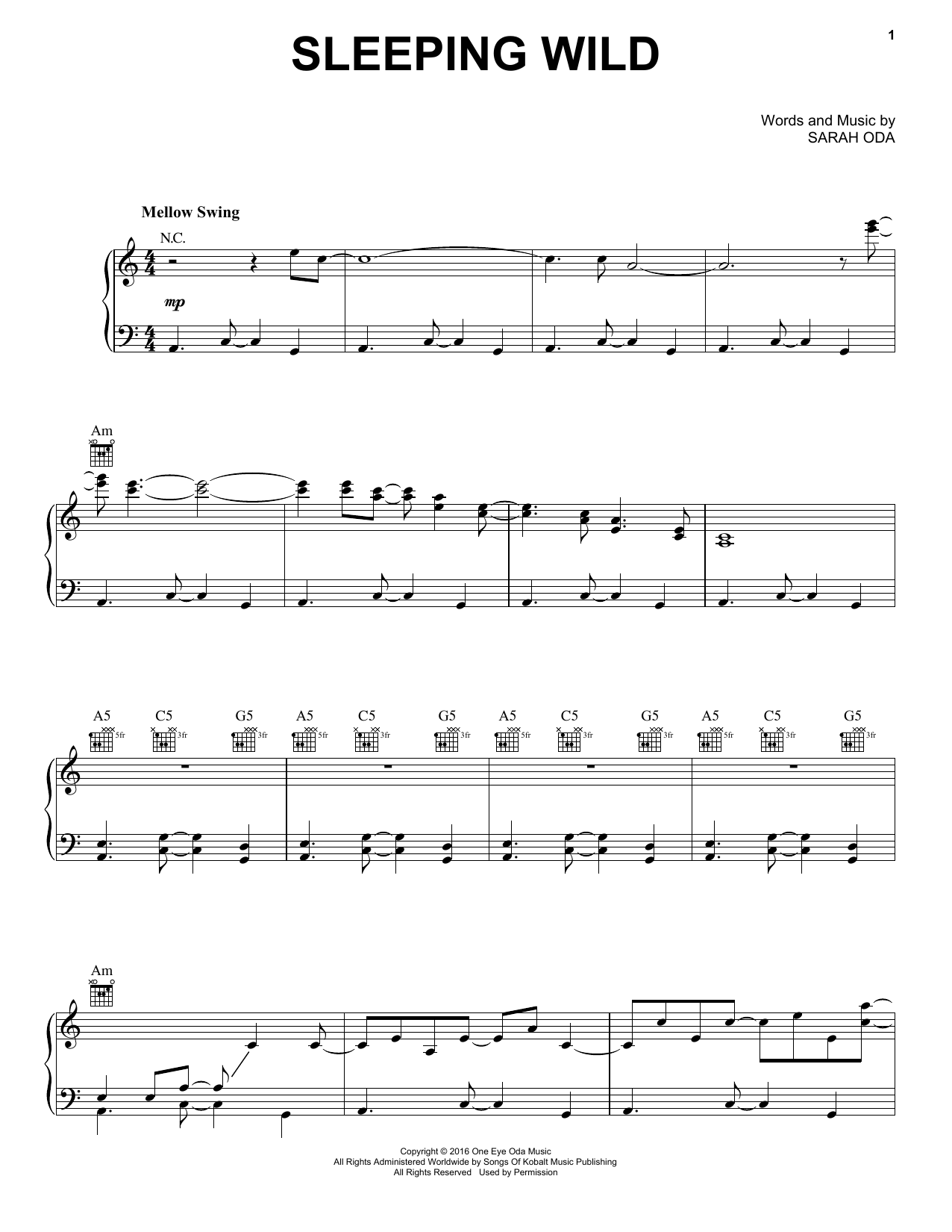 Norah Jones Sleeping Wild sheet music notes and chords arranged for Piano, Vocal & Guitar Chords (Right-Hand Melody)