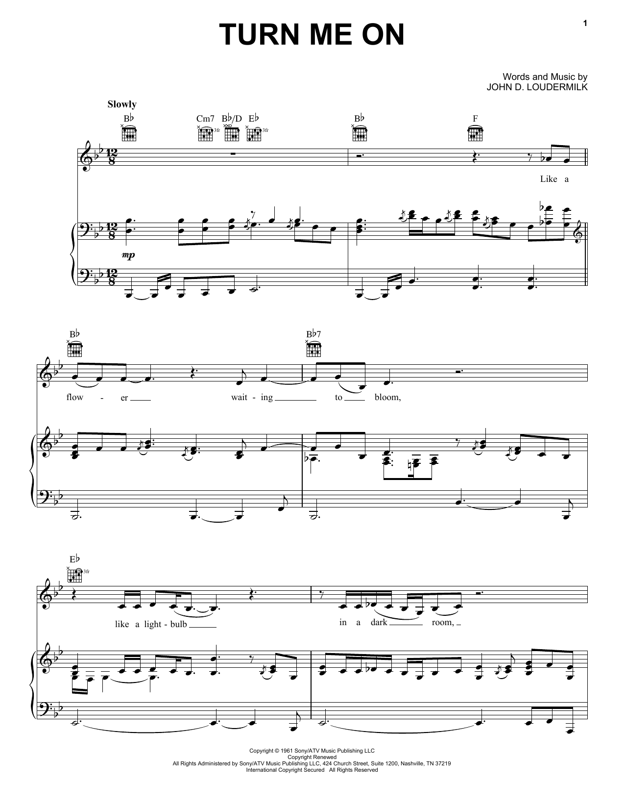 Norah Jones Turn Me On sheet music notes and chords arranged for Piano, Vocal & Guitar Chords