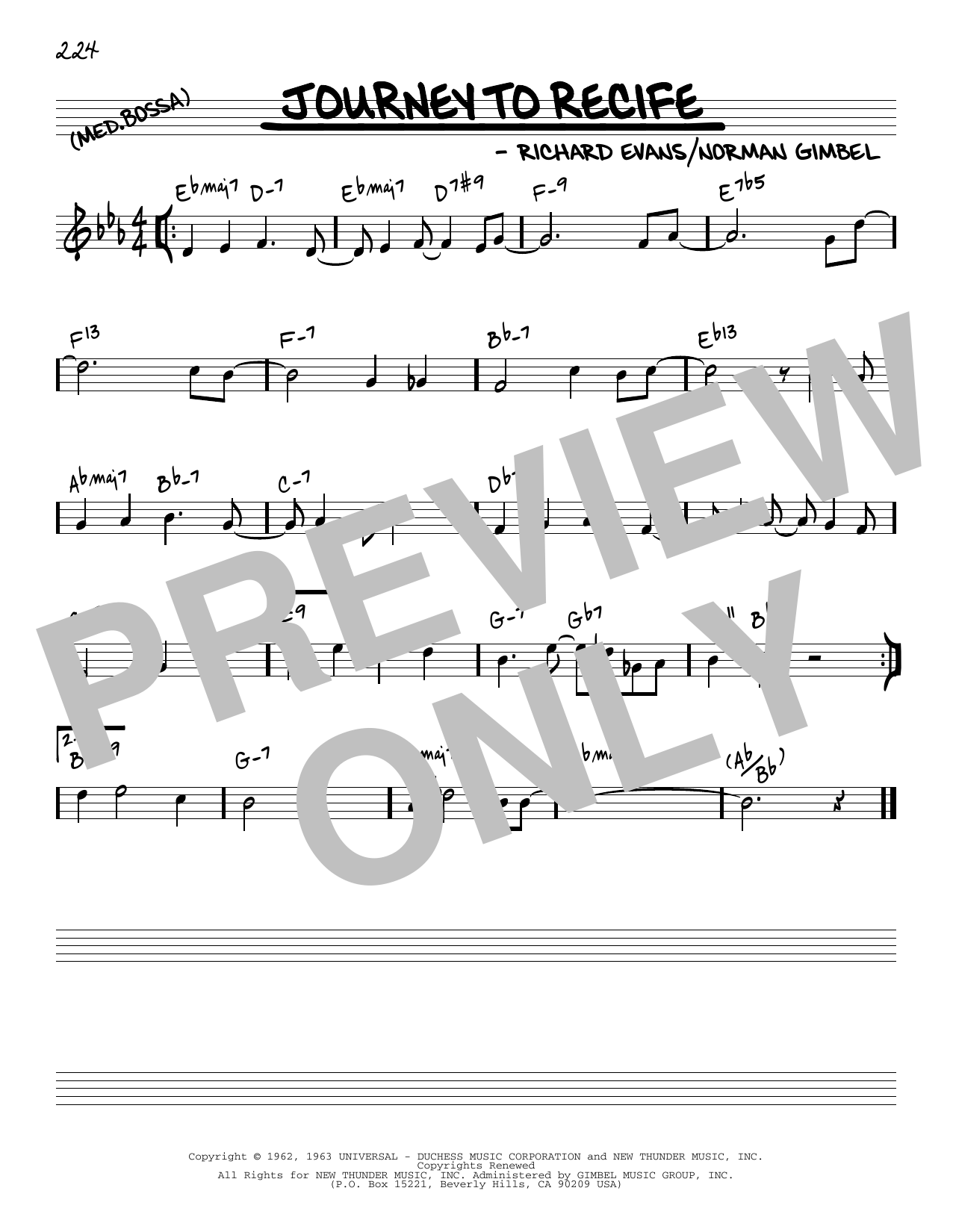 Norman Gimbel Journey To Recife [Reharmonized version] (arr. Jack Grassel) sheet music notes and chords arranged for Real Book – Melody & Chords