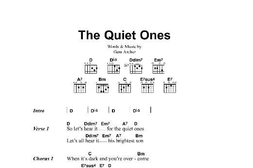 Oasis The Quiet Ones sheet music notes and chords arranged for Guitar Chords/Lyrics