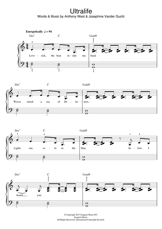 Oh Wonder Ultralife sheet music notes and chords arranged for Beginner Piano