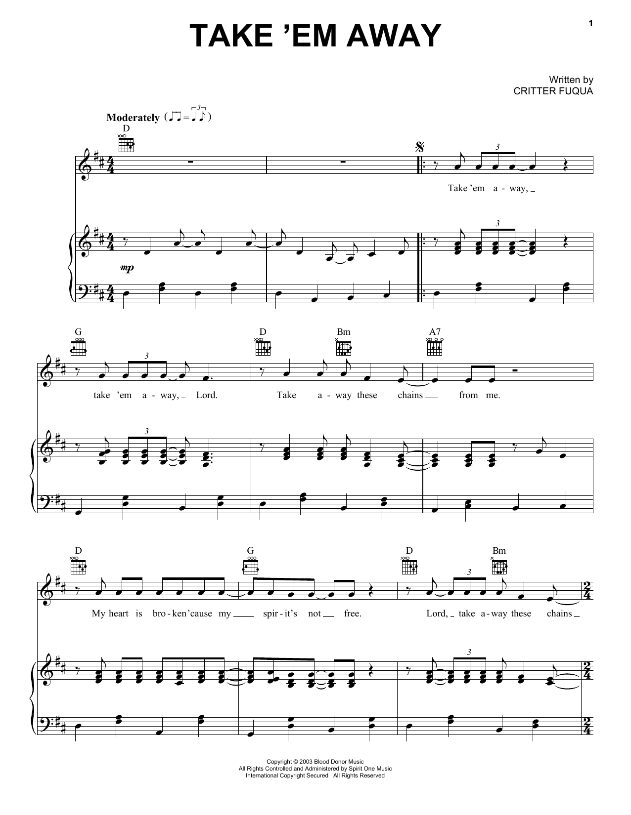 Old Crow Medicine Show Take 'Em Away sheet music notes and chords arranged for Piano, Vocal & Guitar Chords (Right-Hand Melody)