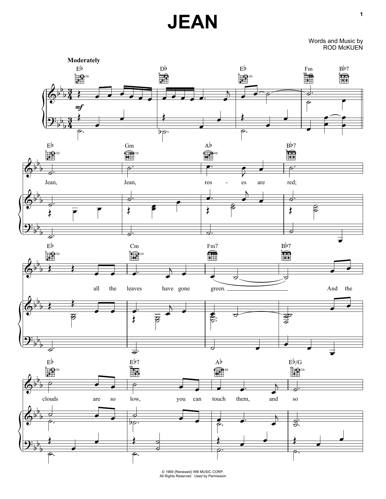 OLIVER Jean sheet music notes and chords arranged for Piano Solo