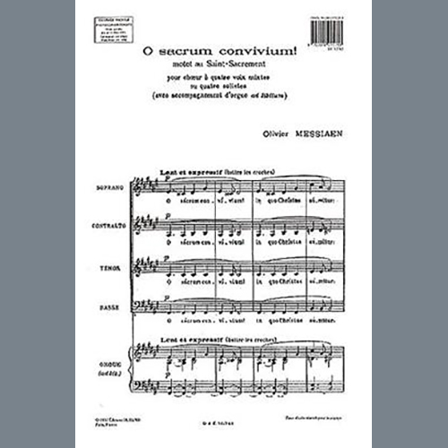Easily Download Olivier Messiaen Printable PDF piano music notes, guitar tabs for  SATB Choir. Transpose or transcribe this score in no time - Learn how to play song progression.