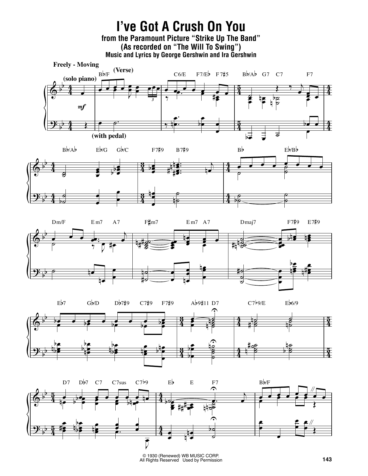 Oscar Peterson I've Got A Crush On You sheet music notes and chords arranged for Piano Transcription