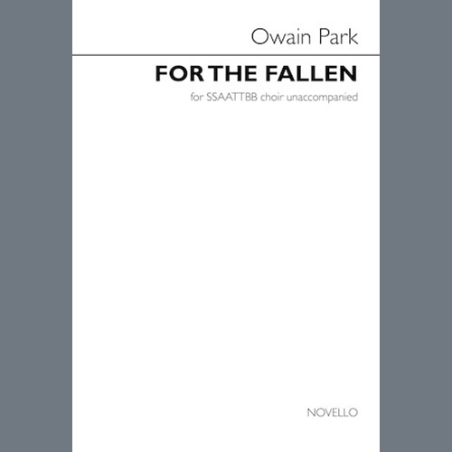 Easily Download Owain Park Printable PDF piano music notes, guitar tabs for  SATB Choir. Transpose or transcribe this score in no time - Learn how to play song progression.