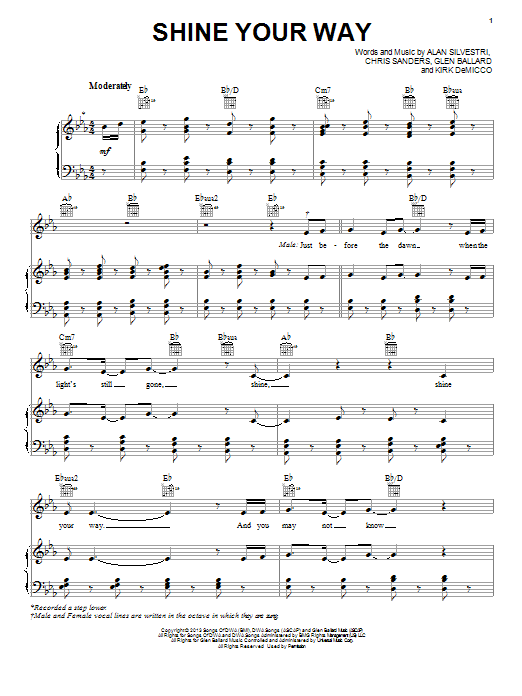 Owl City and Yuna Shine Your Way sheet music notes and chords arranged for Piano Solo