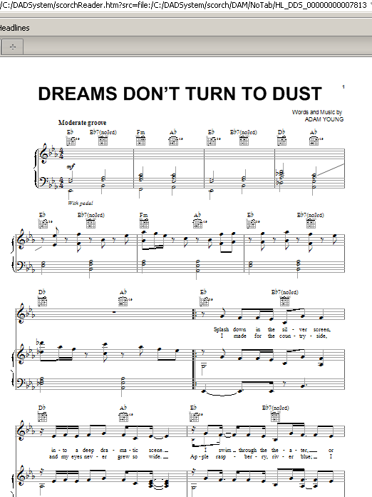 Owl City Dreams Don't Turn To Dust sheet music notes and chords arranged for Piano, Vocal & Guitar Chords (Right-Hand Melody)