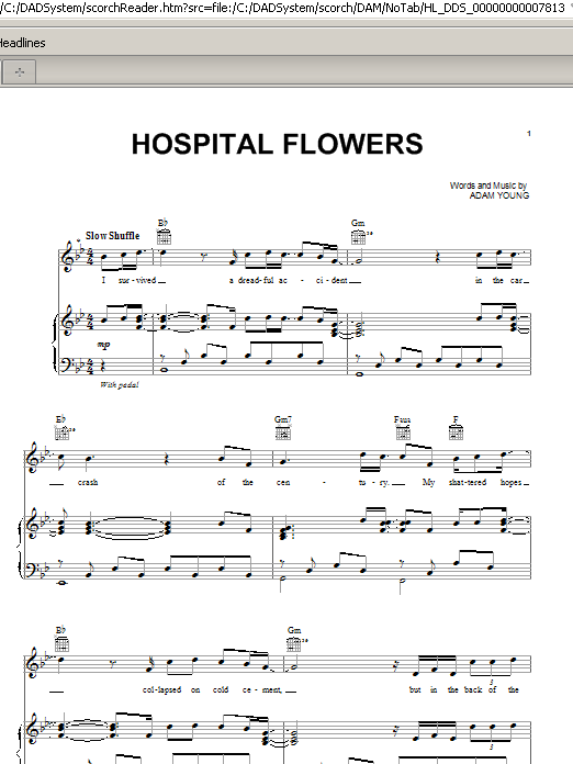 Owl City Hospital Flowers sheet music notes and chords arranged for Piano, Vocal & Guitar Chords (Right-Hand Melody)