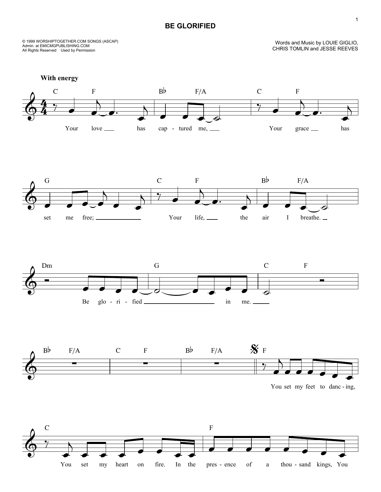 Passion Be Glorified sheet music notes and chords arranged for Easy Lead Sheet / Fake Book