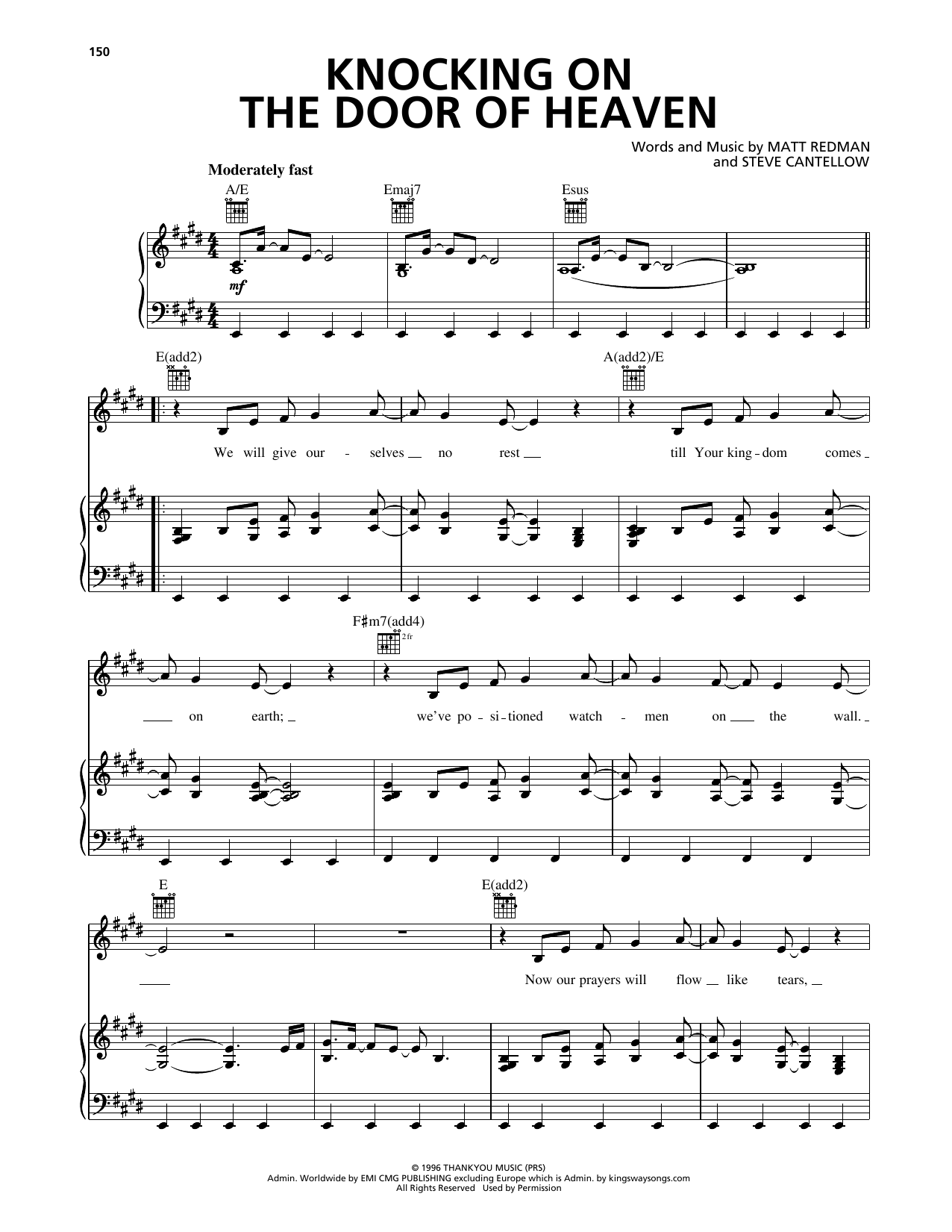 Passion Knocking On The Door Of Heaven sheet music notes and chords arranged for Piano, Vocal & Guitar Chords (Right-Hand Melody)