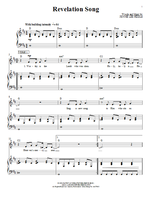 Passion Revelation Song sheet music notes and chords arranged for Piano, Vocal & Guitar Chords (Right-Hand Melody)