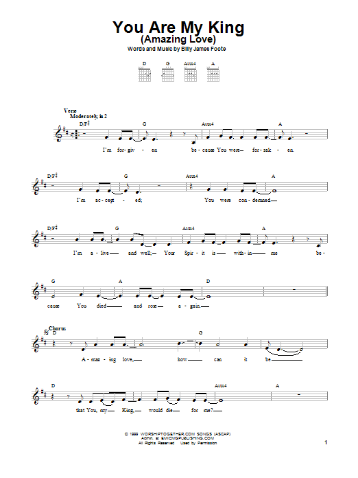 Passion You Are My King (Amazing Love) sheet music notes and chords arranged for Very Easy Piano