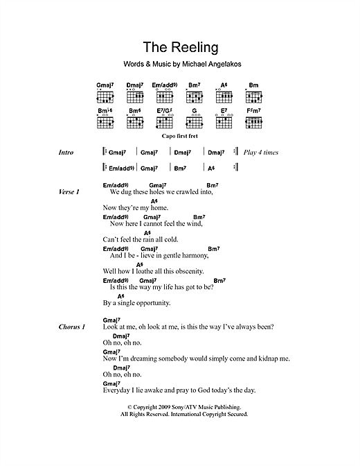 Passion Pit The Reeling sheet music notes and chords arranged for Guitar Chords/Lyrics