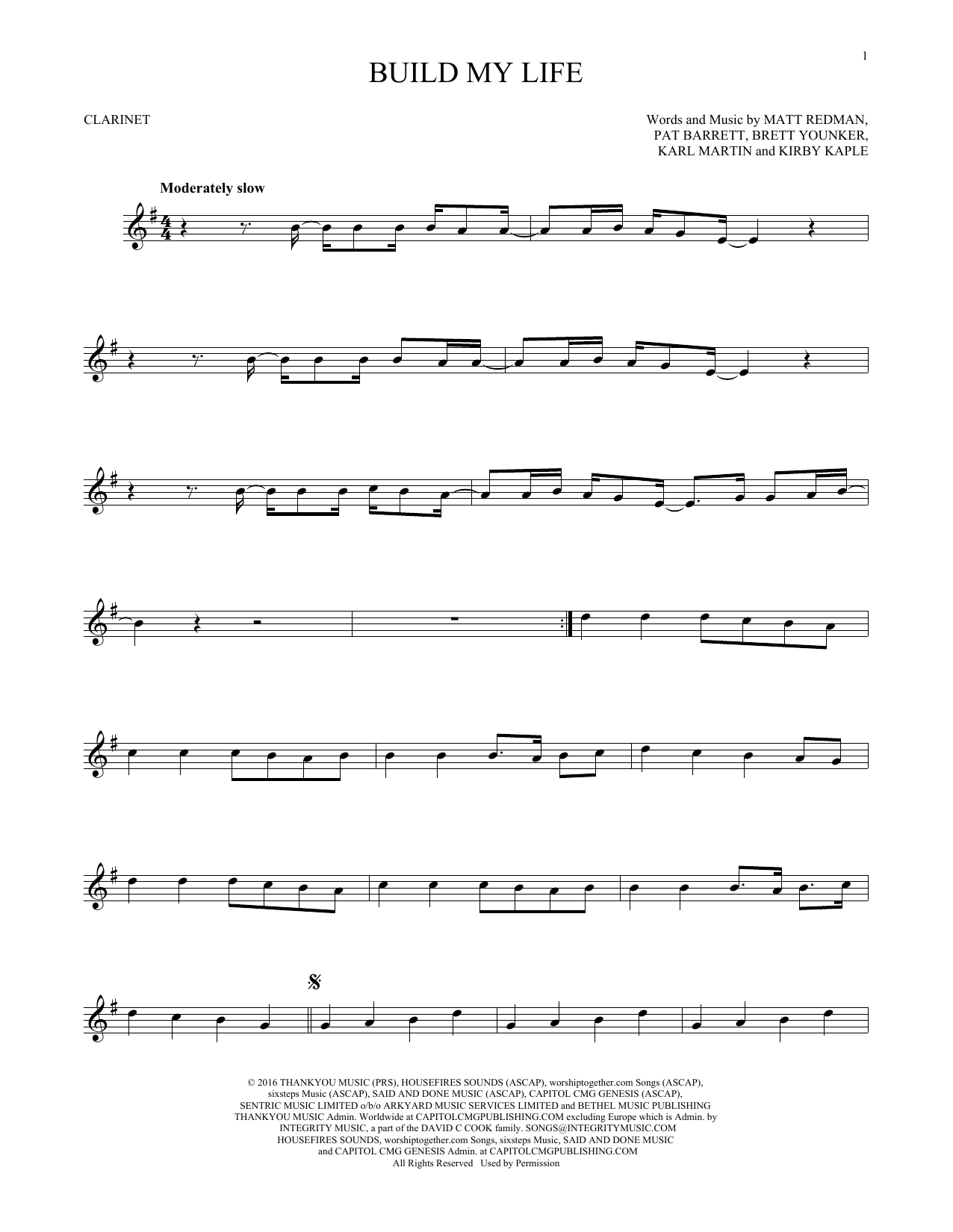 Pat Barrett Build My Life sheet music notes and chords arranged for Flute Solo