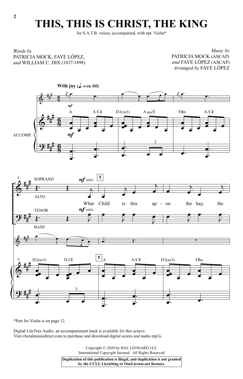 Patricia Mock and Faye Lopez This, This Is Christ The King (arr. Faye Lopez) sheet music notes and chords arranged for SATB Choir
