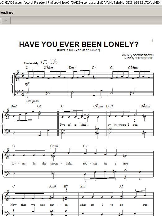 Patsy Cline & Jim Reeves Have You Ever Been Lonely? (Have You Ever Been Blue?) sheet music notes and chords arranged for Lead Sheet / Fake Book