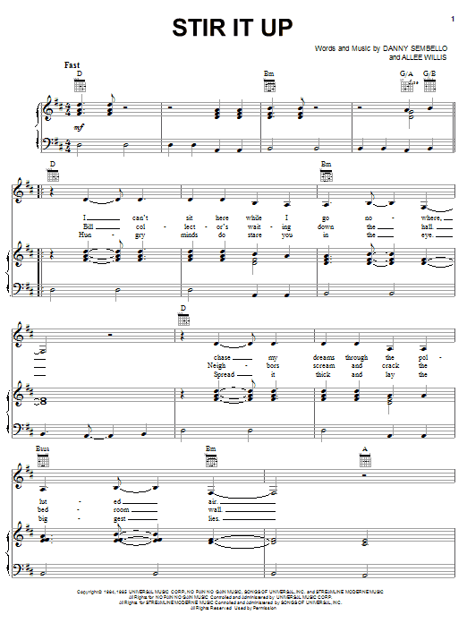 Patti LaBelle And Joss Stone Stir It Up sheet music notes and chords arranged for Piano, Vocal & Guitar Chords (Right-Hand Melody)