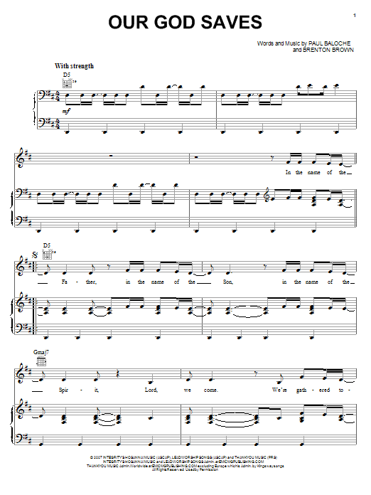 Paul Baloche Our God Saves sheet music notes and chords arranged for Lead Sheet / Fake Book
