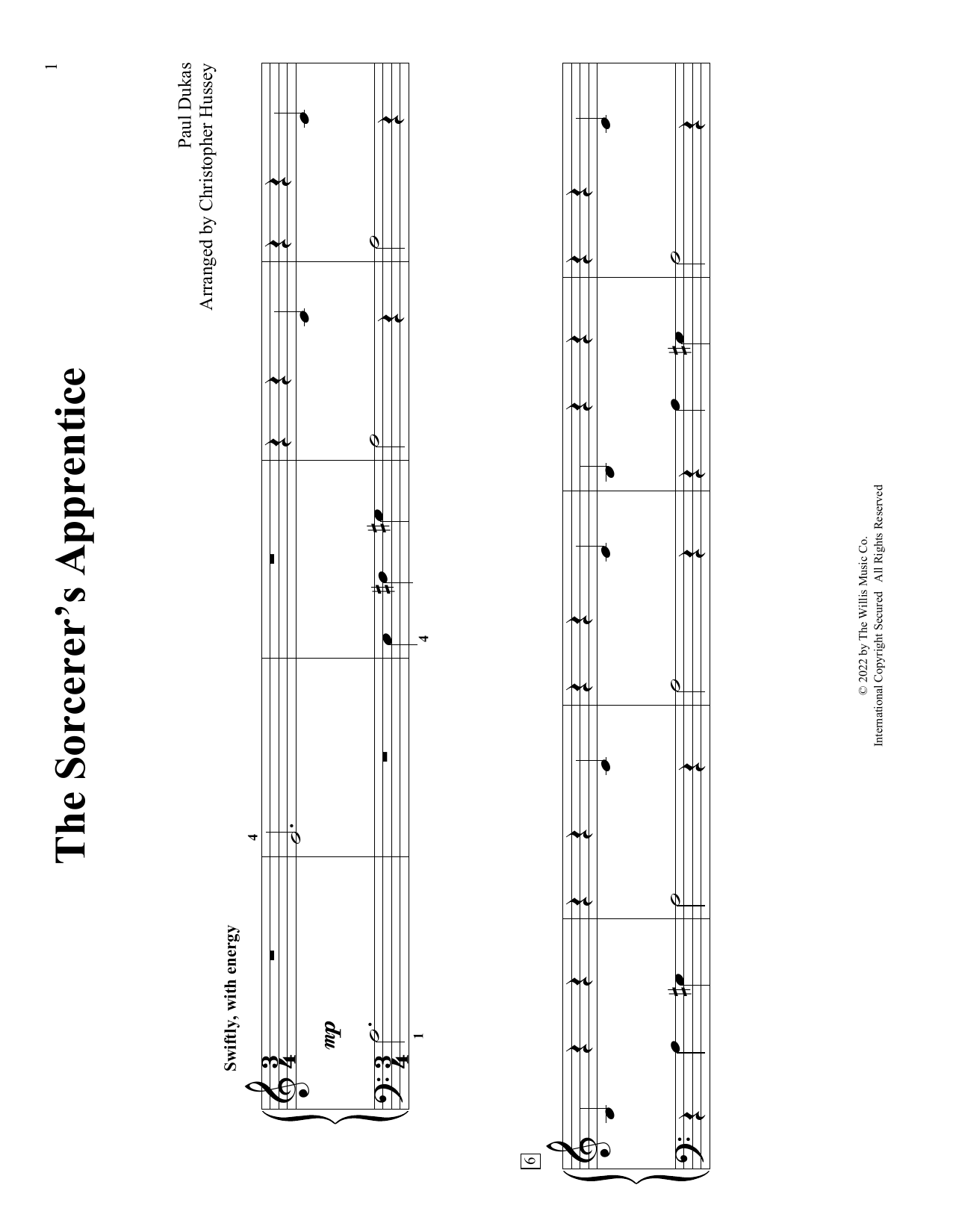 Paul Dukas The Sorcerer's Apprentice (arr. Christopher Hussey) sheet music notes and chords arranged for Educational Piano