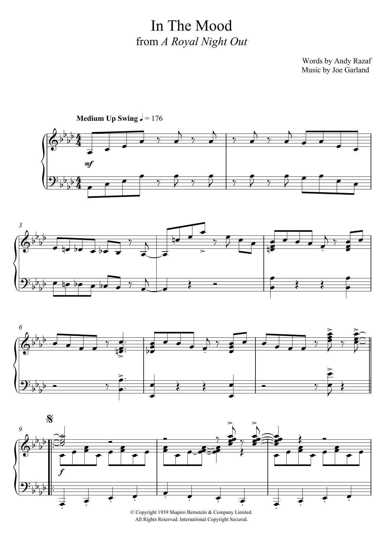 Paul Englishby In The Mood sheet music notes and chords arranged for Piano Solo