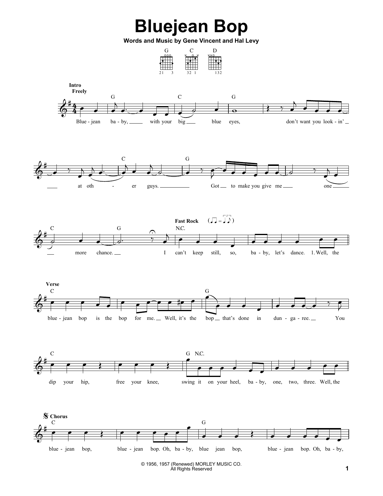 Paul McCartney Bluejean Bop sheet music notes and chords arranged for Lead Sheet / Fake Book