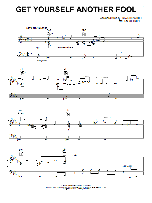 Paul McCartney Get Yourself Another Fool sheet music notes and chords arranged for Piano, Vocal & Guitar Chords (Right-Hand Melody)