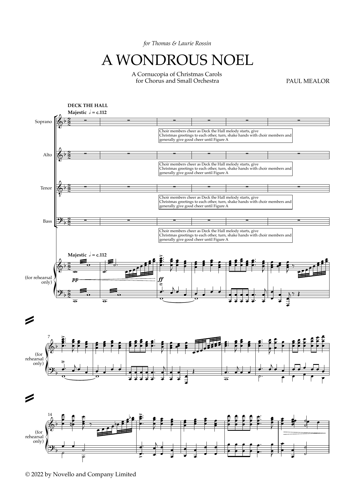 Paul Mealor A Wondrous Noel sheet music notes and chords arranged for SATB Choir