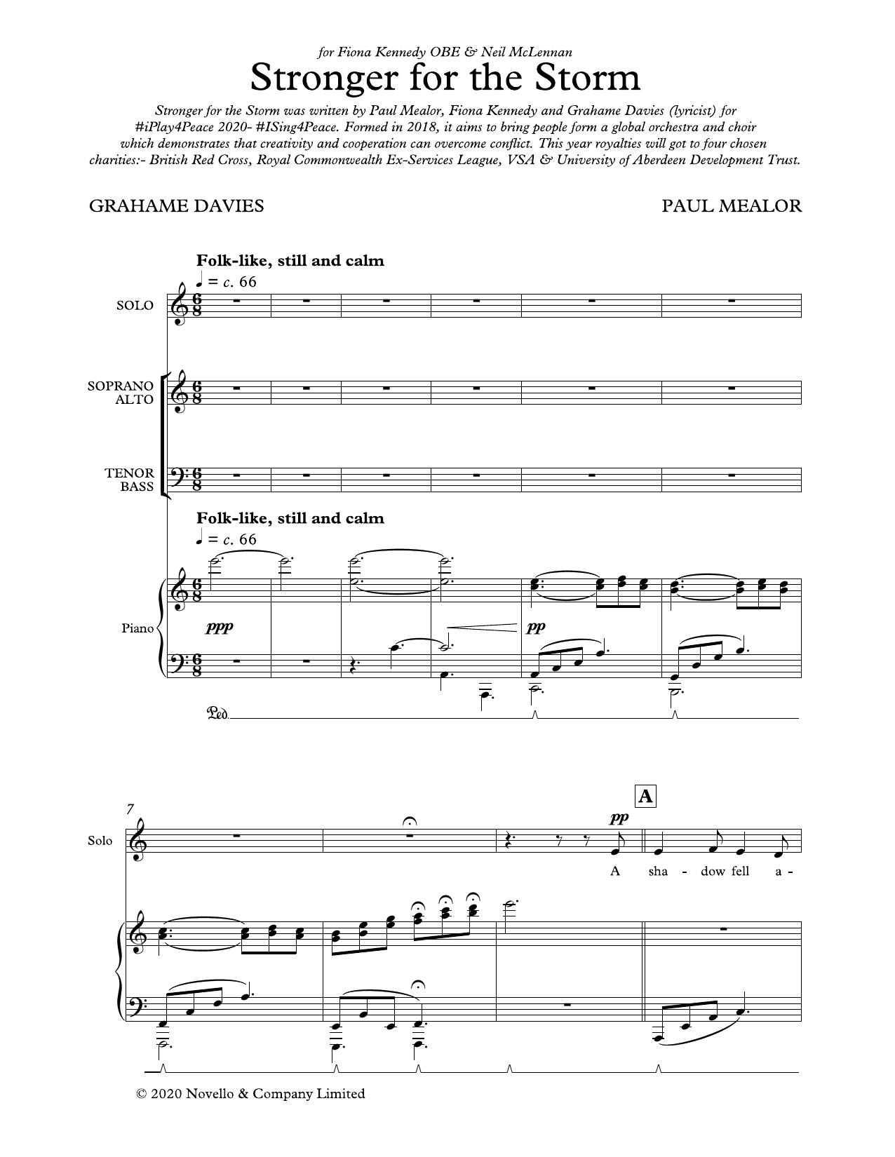 Paul Mealor Stronger For The Storm sheet music notes and chords arranged for SATB Choir