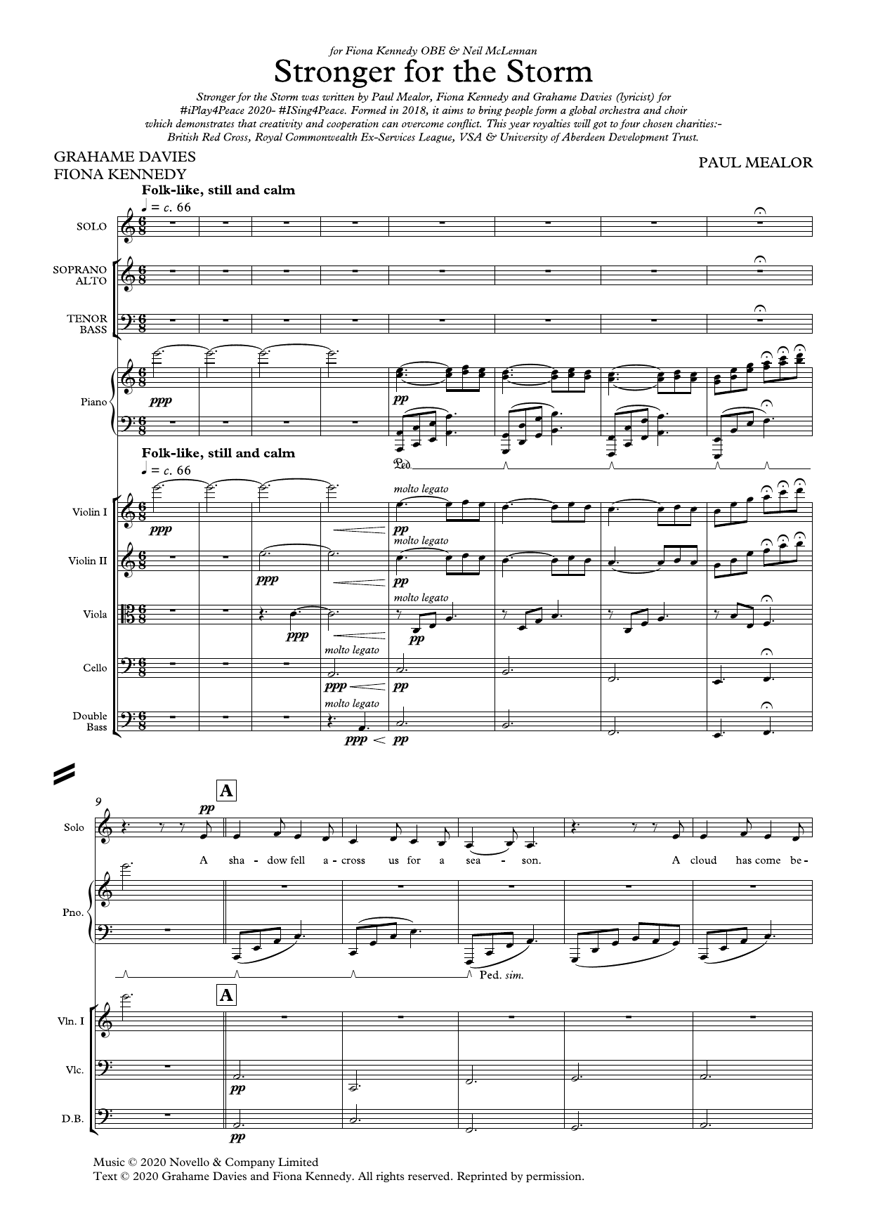 Paul Mealor Stronger For The Storm (Study score) sheet music notes and chords arranged for SATB Choir
