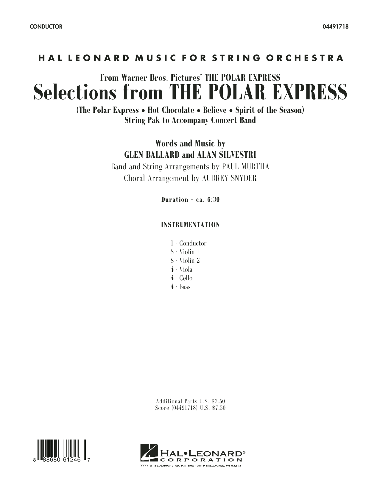 Paul Murtha The Polar Express - Conductor Score (Full Score) sheet music notes and chords arranged for Orchestra