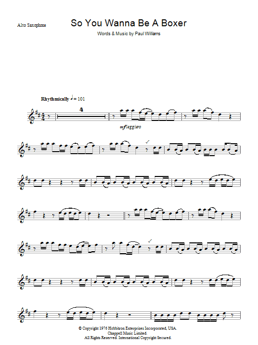 Paul Williams So You Wanna Be A Boxer (from Bugsy Malone) sheet music notes and chords arranged for Lead Sheet / Fake Book