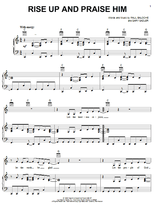 Paul Baloche Rise Up And Praise Him sheet music notes and chords. Download Printable PDF.
