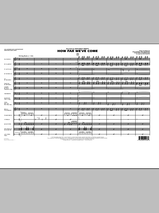 Paul Murtha How Far We've Come - Full Score sheet music notes and chords. Download Printable PDF.