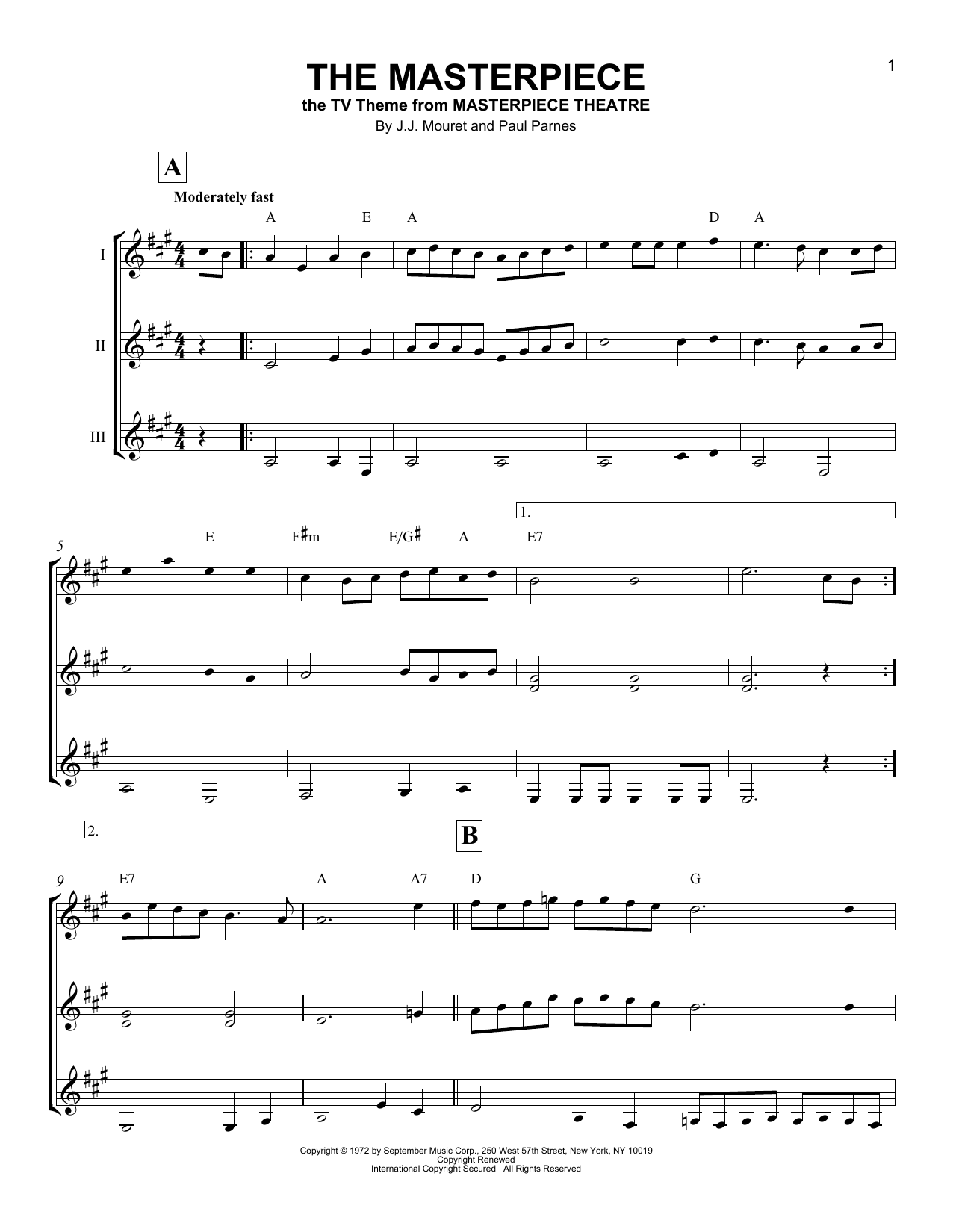 Paul Parnes The Masterpiece sheet music notes and chords. Download Printable PDF.