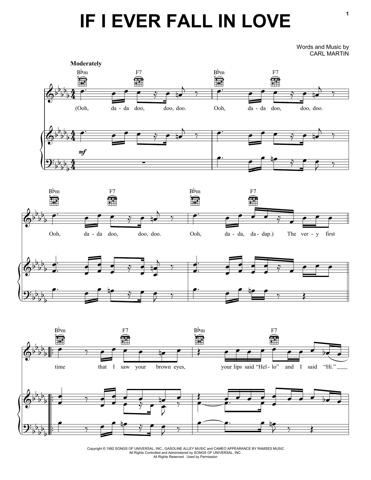 Pentatonix If I Ever Fall In Love sheet music notes and chords arranged for Piano, Vocal & Guitar Chords (Right-Hand Melody)