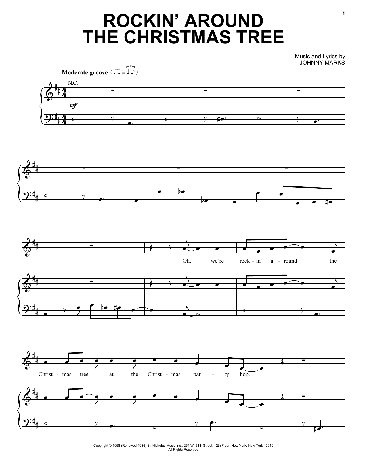 Pentatonix Rockin' Around The Christmas Tree sheet music notes and chords arranged for Piano, Vocal & Guitar Chords (Right-Hand Melody)