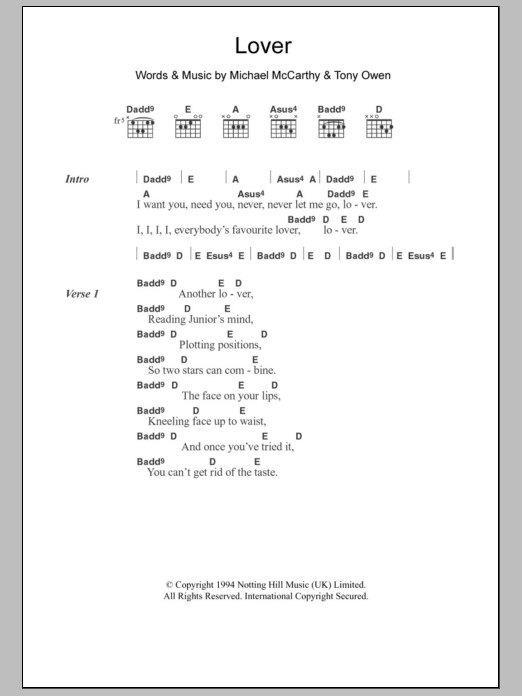Perfume Lover sheet music notes and chords arranged for Guitar Chords/Lyrics