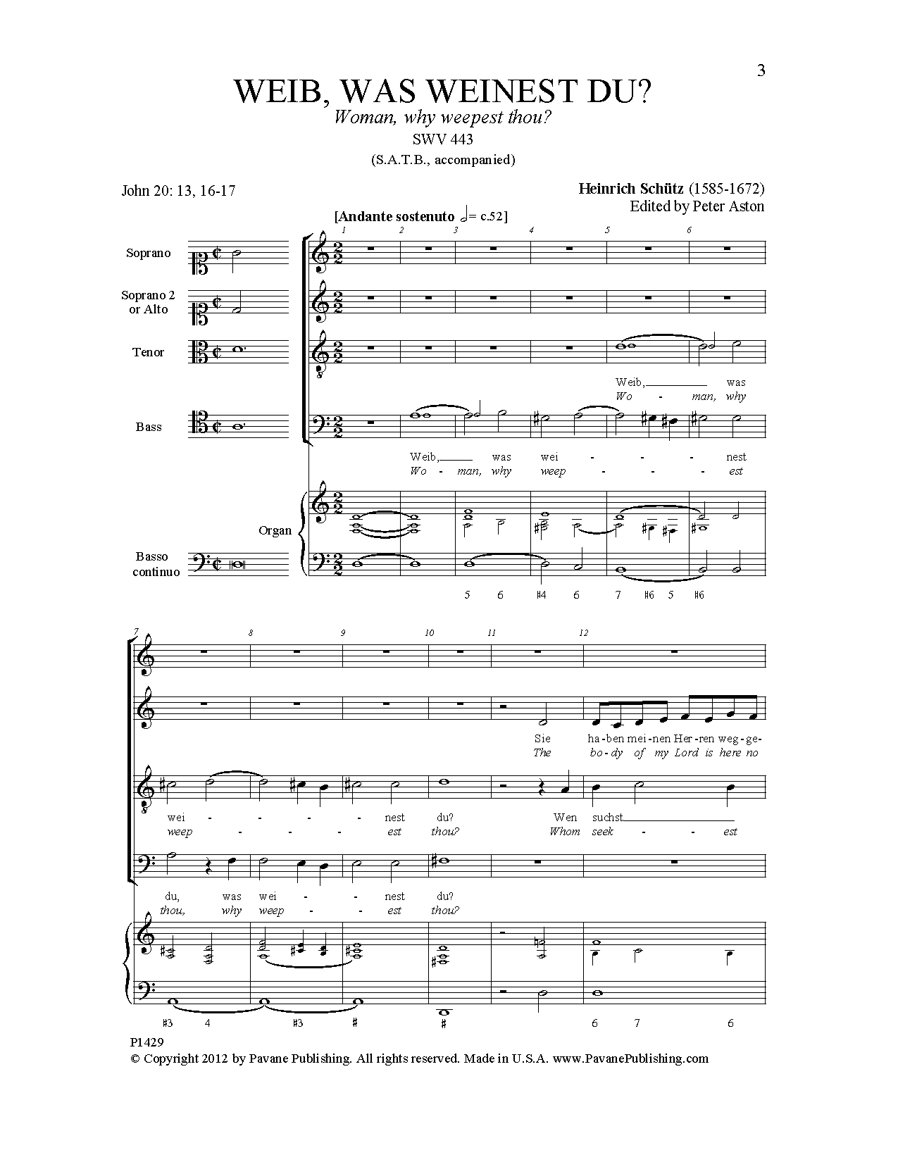 Peter Aston Weib, Was Weinest Du? sheet music notes and chords arranged for SATB Choir