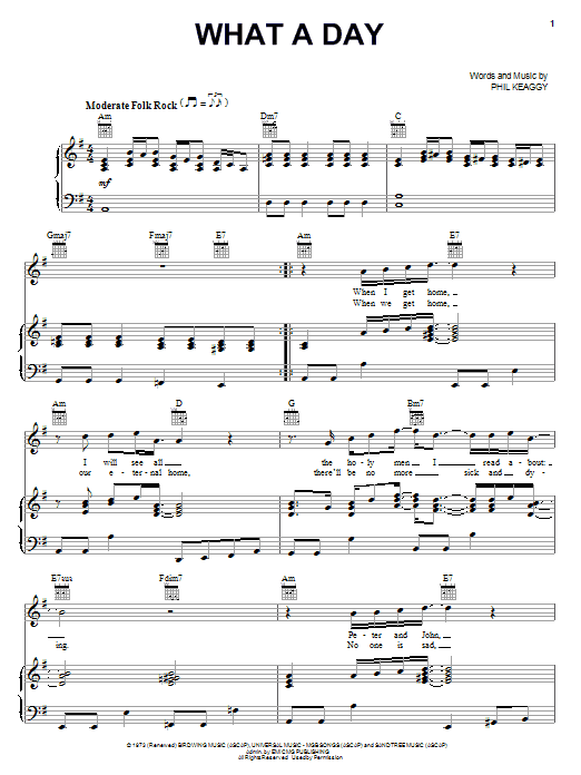 Phil Keaggy What A Day sheet music notes and chords arranged for Guitar Tab
