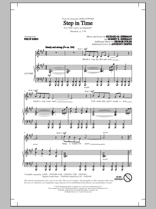Philip Kern Step In Time sheet music notes and chords arranged for TTBB Choir