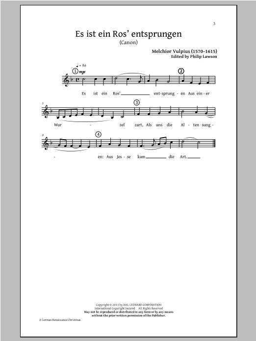 Philip Lawson A German Renaissance Christmas (Choral Collection) sheet music notes and chords arranged for SATB Choir