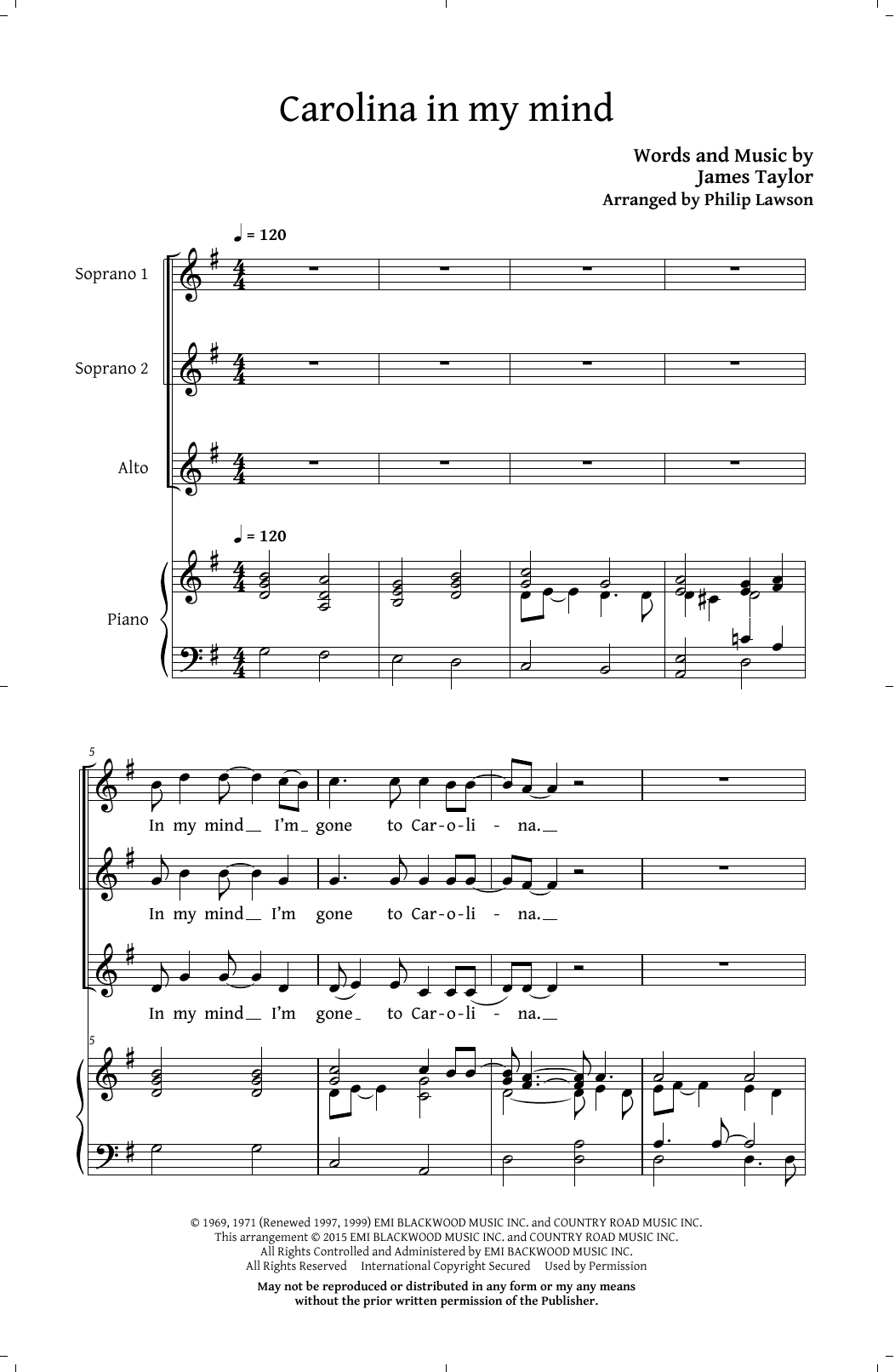 Philip Lawson You've Got A Friend: Five James Taylor Classics sheet music notes and chords arranged for SSA Choir