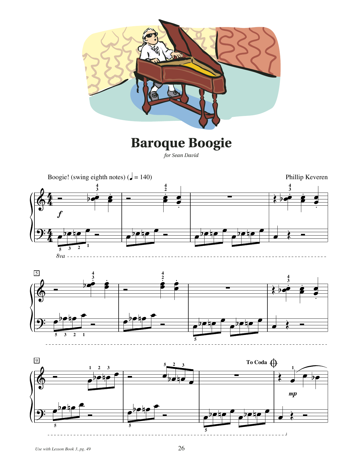 Phillip Keveren Baroque Boogie sheet music notes and chords arranged for Educational Piano
