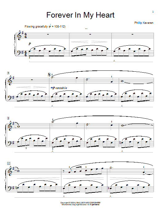 Phillip Keveren Forever In My Heart sheet music notes and chords arranged for Educational Piano