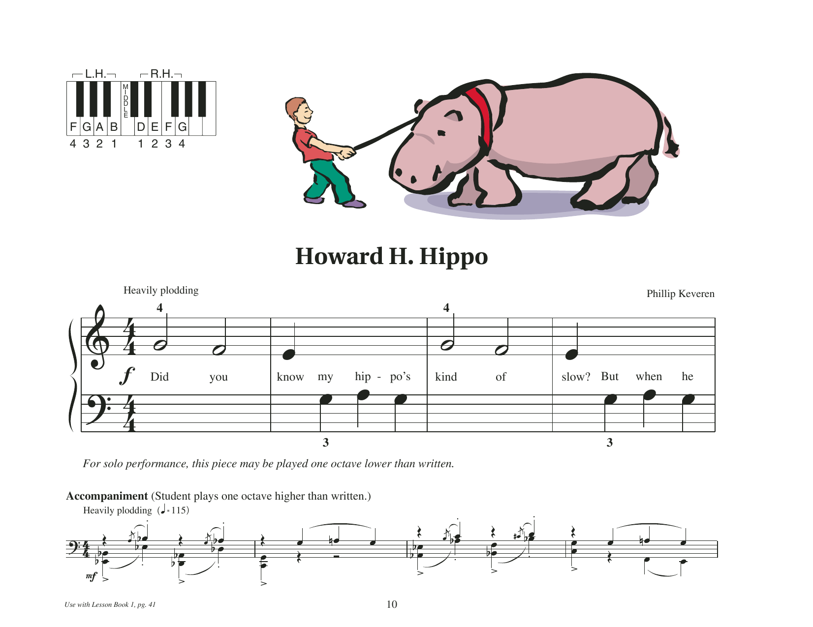 Phillip Keveren Howard H. Hippo sheet music notes and chords arranged for Educational Piano