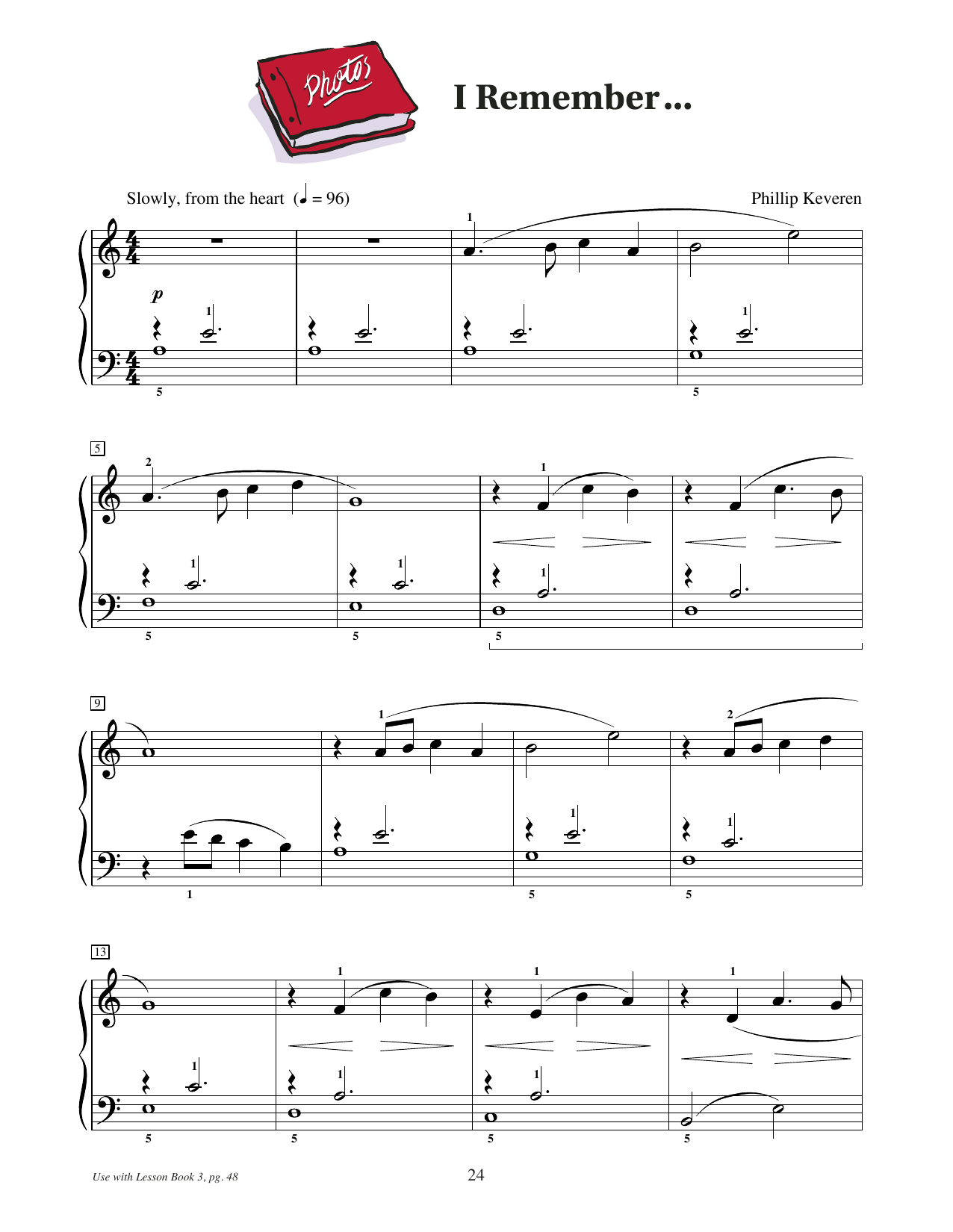 Phillip Keveren I Remember... sheet music notes and chords arranged for Educational Piano
