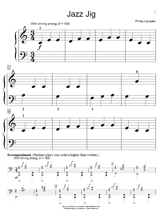 Phillip Keveren Jazz Jig sheet music notes and chords arranged for Educational Piano